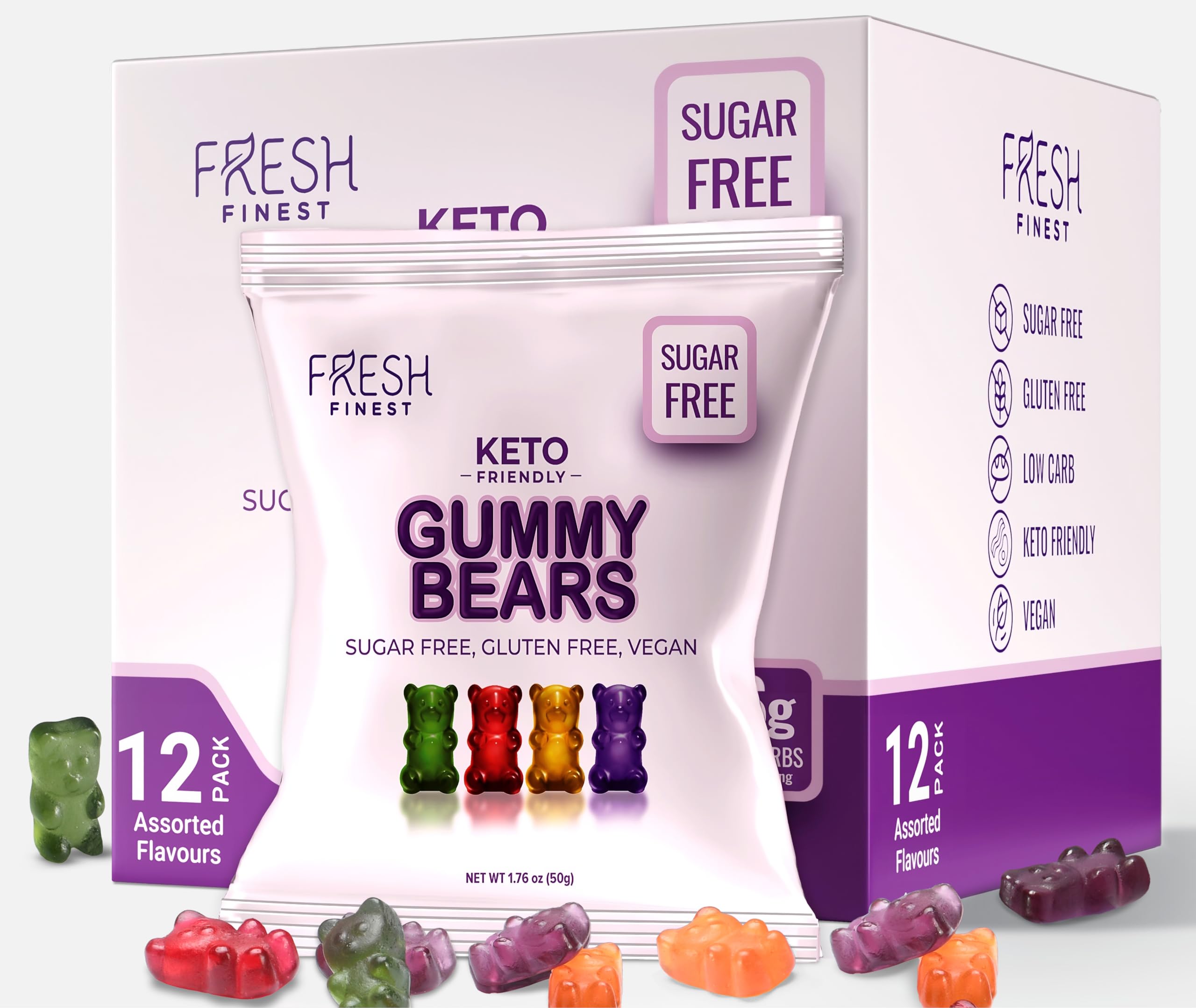 A selection of keto gummy bears