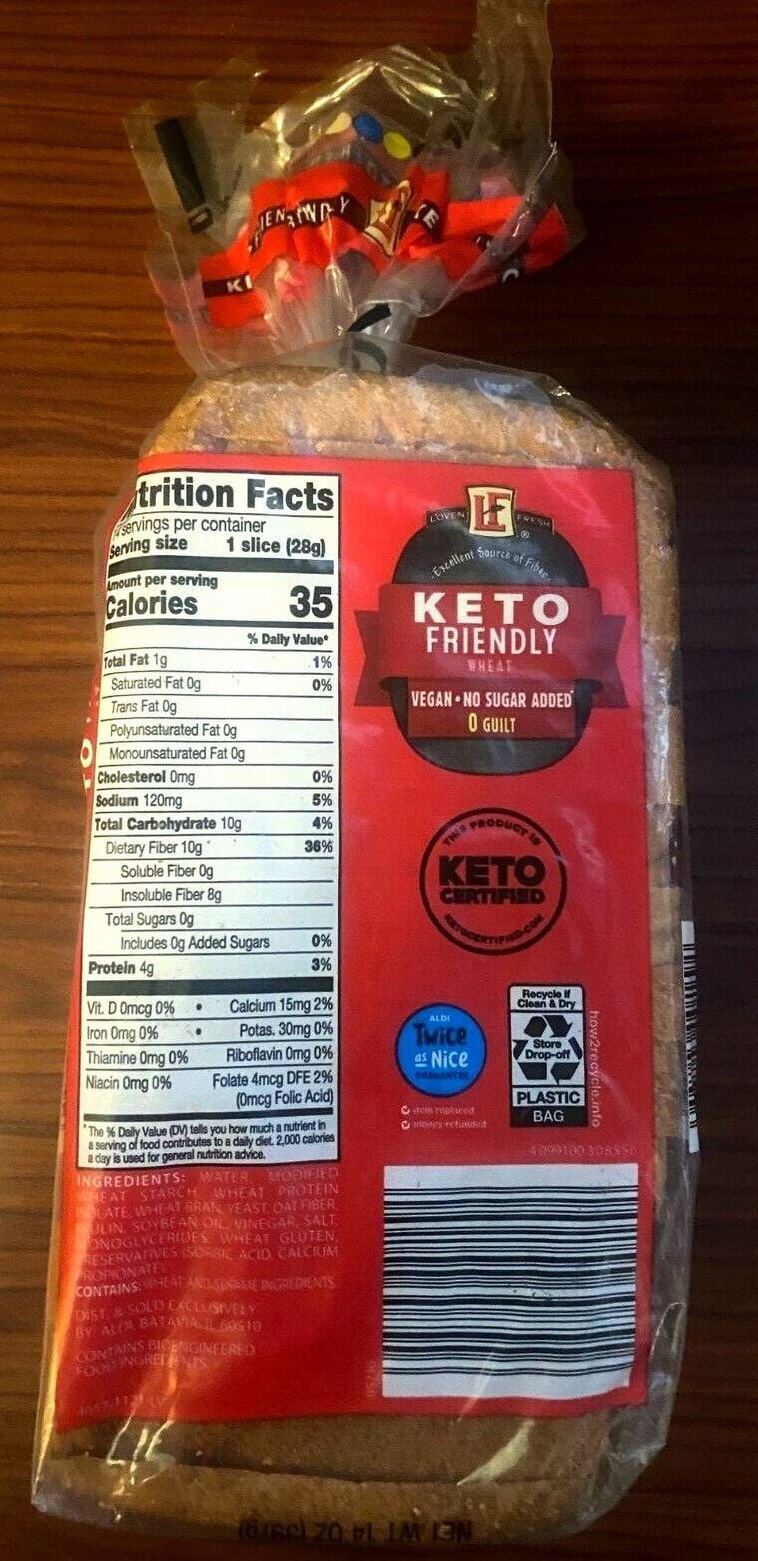 Keto bread options at Aldi